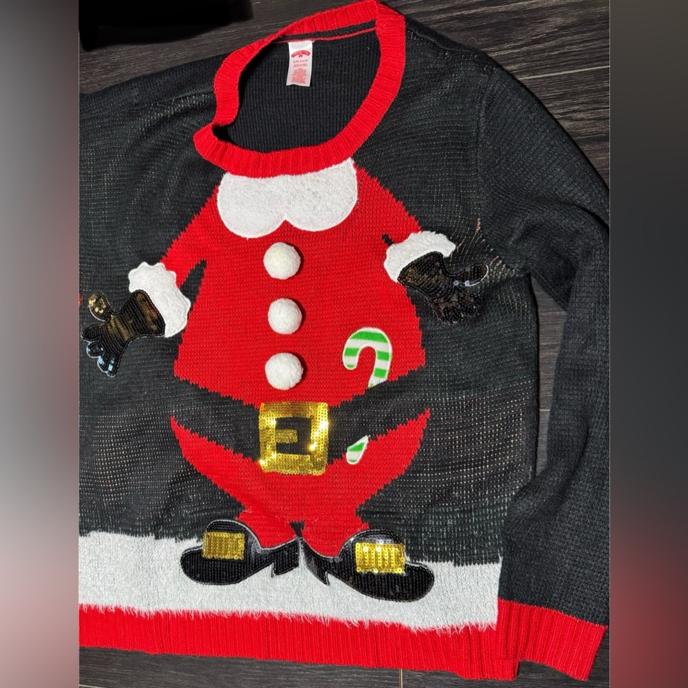 Holiday time double holiday Christmas sweater for 2 people - Picture 5 of 7